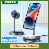 סטנד הטענה מגנטי 2 ב-1 לאייפון